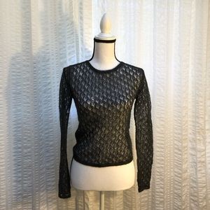 Gray sheer sweater size M